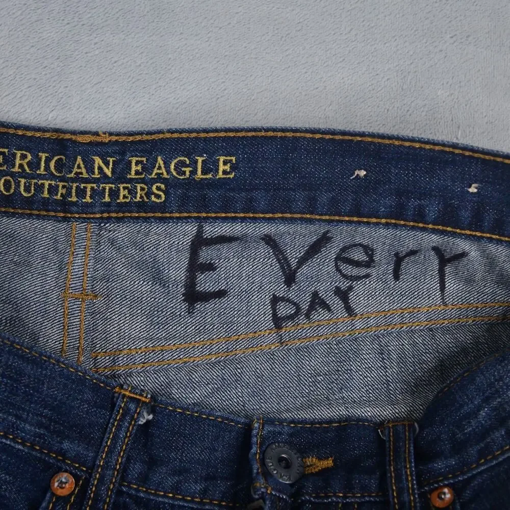 American Eagle Jeans Mens 32X34 (33x28 Actual) Relaxed Straight